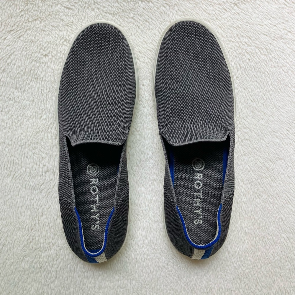 Rothy’s The Original Slip On Sneaker Shoes Flats Steel Gray